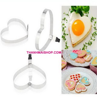 Combo 3 khuôn chiên trứng hình trái tim GD080x3