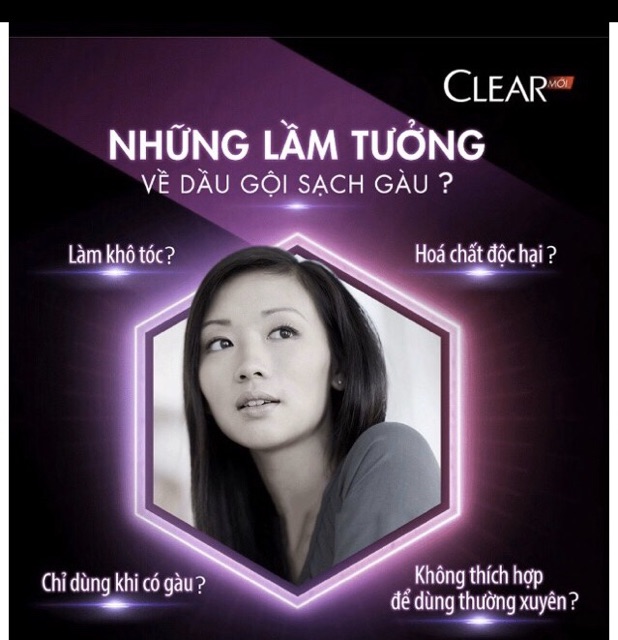 Dầu gội Clear bạc hà 880g