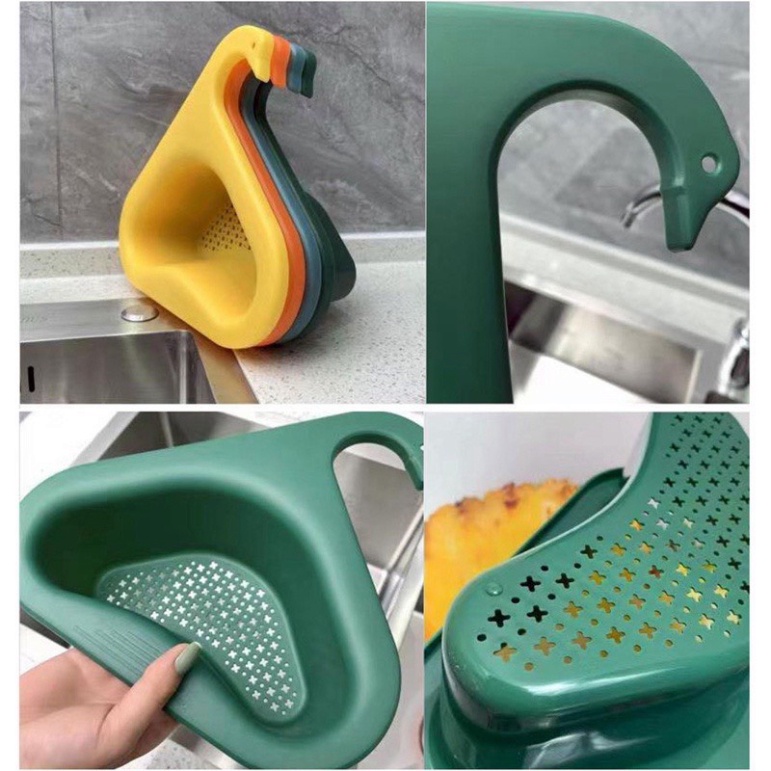 Giỏ lọc rác bồn rửa bát có móc gài, Khay lọc rác gắn bồn rửa bát