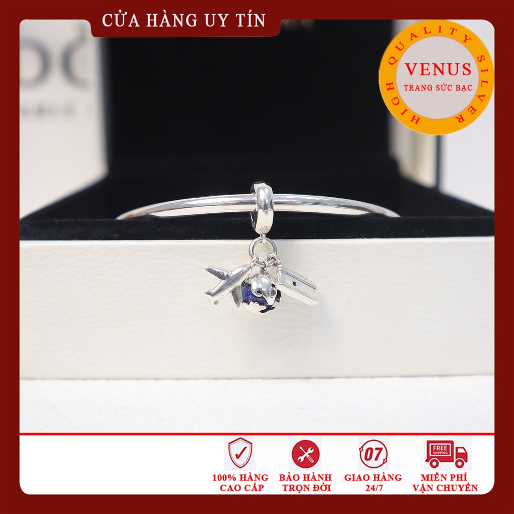 Charm treo du lịch- Bạc 925 cao cấp- Trang sức bạc Venus