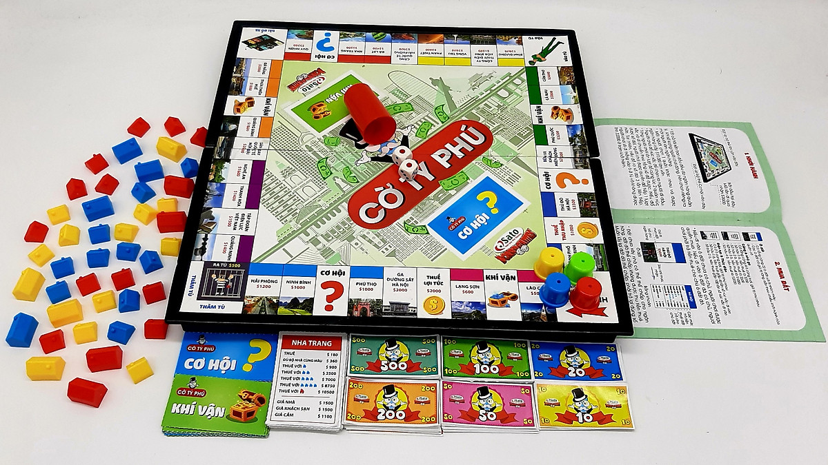 Mua Ngay Cờ Tỉ Phú MoNoPoLy Vui Nhộn cho bé - Hàng Việt Nam SATO có hướng dẫn tiếng việt Bibebo Giúp Trẻ Phát Triển