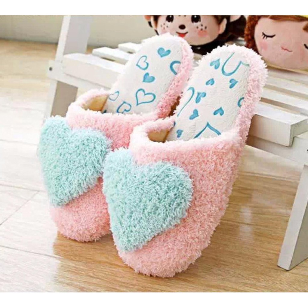 Dép Bông Đi Trong Nhà Hình Trái Tim