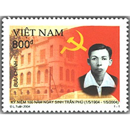 Tem sưu tập MS 921 Tem Việt Nam 2004 Kỷ niệm 100 năm ngày sinh Trần Phú