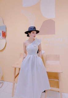 đầm xoè tay bèo