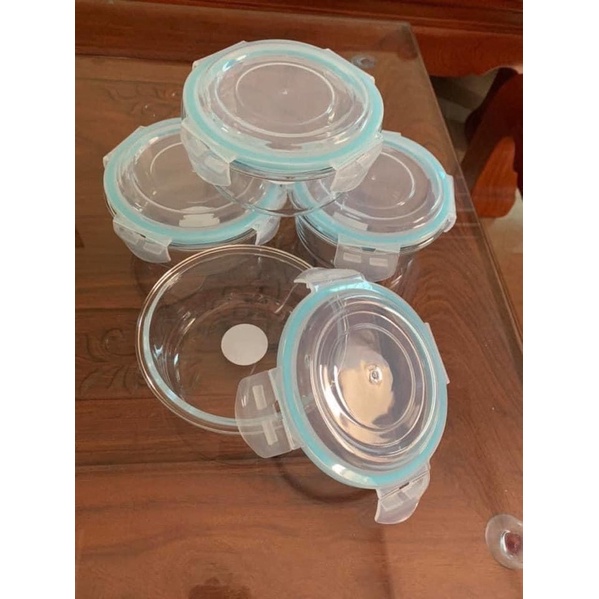 THỐ THUỶ TINH TRÒN NẮP TRONG 620ML