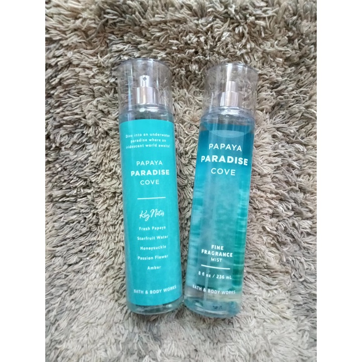 Body mist papaya paradise cove hàng Thái 236ml ngọt ngào, thanh nhẹ thoảng của trái cây tươi mát và thiên nhiên