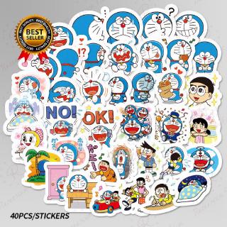 Set 40 Nhãn Dán Trang Trí Đa Năng Hình Doraemon Đáng Yêu