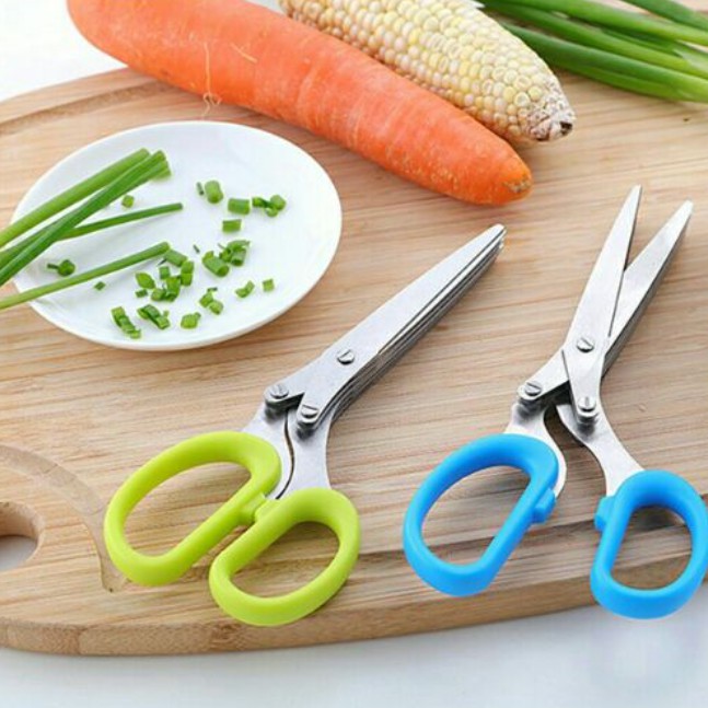 Sỉ 10 kéo cắt hành 5 lưởi không gỉ tiện dụng (GD0086)