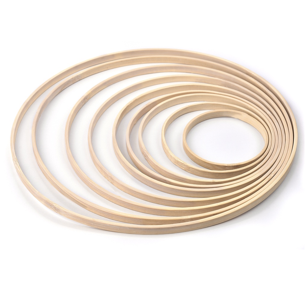 10-40cm Vòng Gỗ Tre Tròn Treo Vòng Hoa Trang Trí Đa Ứng Dụng Handmade DIY vòng gỗ