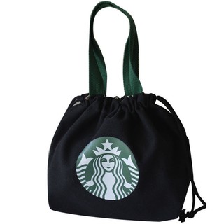 STARBUCKS Túi Vải Canvas Đựng Hộp Cơm Trưa Tiện Lợi