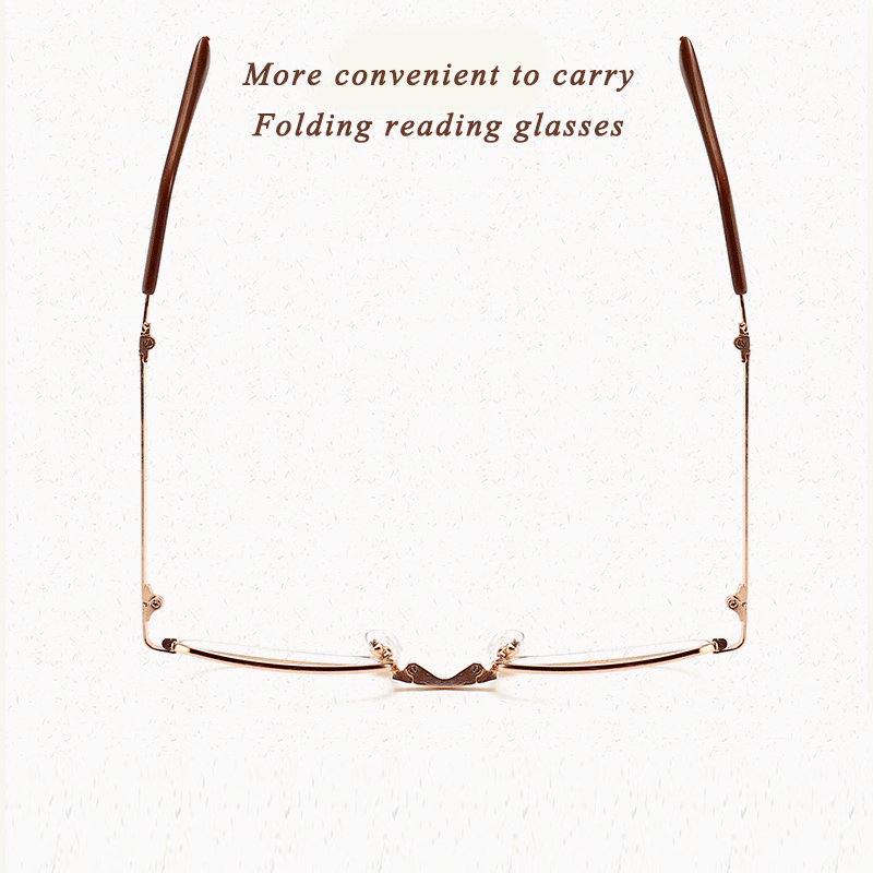 Folding Resin Presbyopic Reading Glasses Metal Frame Elderly Distribution Hanging Belt Glasses