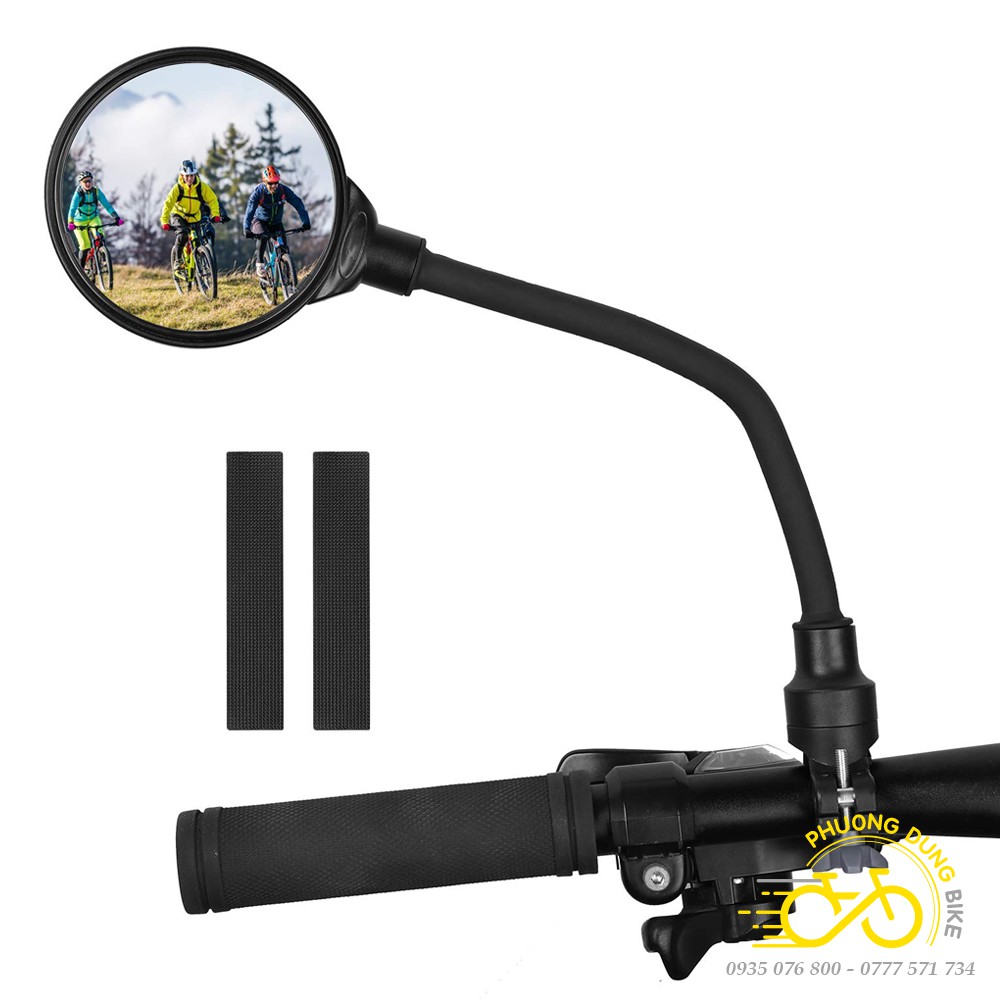 Gương kính chiếu hậu góc rộng lồi xe đạp - 1 chiếc