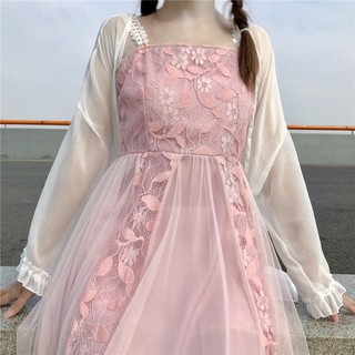 [order 12 ngày] Đầm maxi công chúa phối ren Ulzzang ( ulzzangwind )