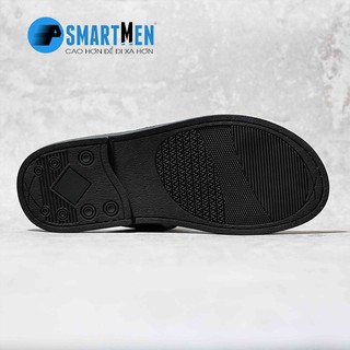 Dép Da bò thật SMARTMEN DSM-06 Đen