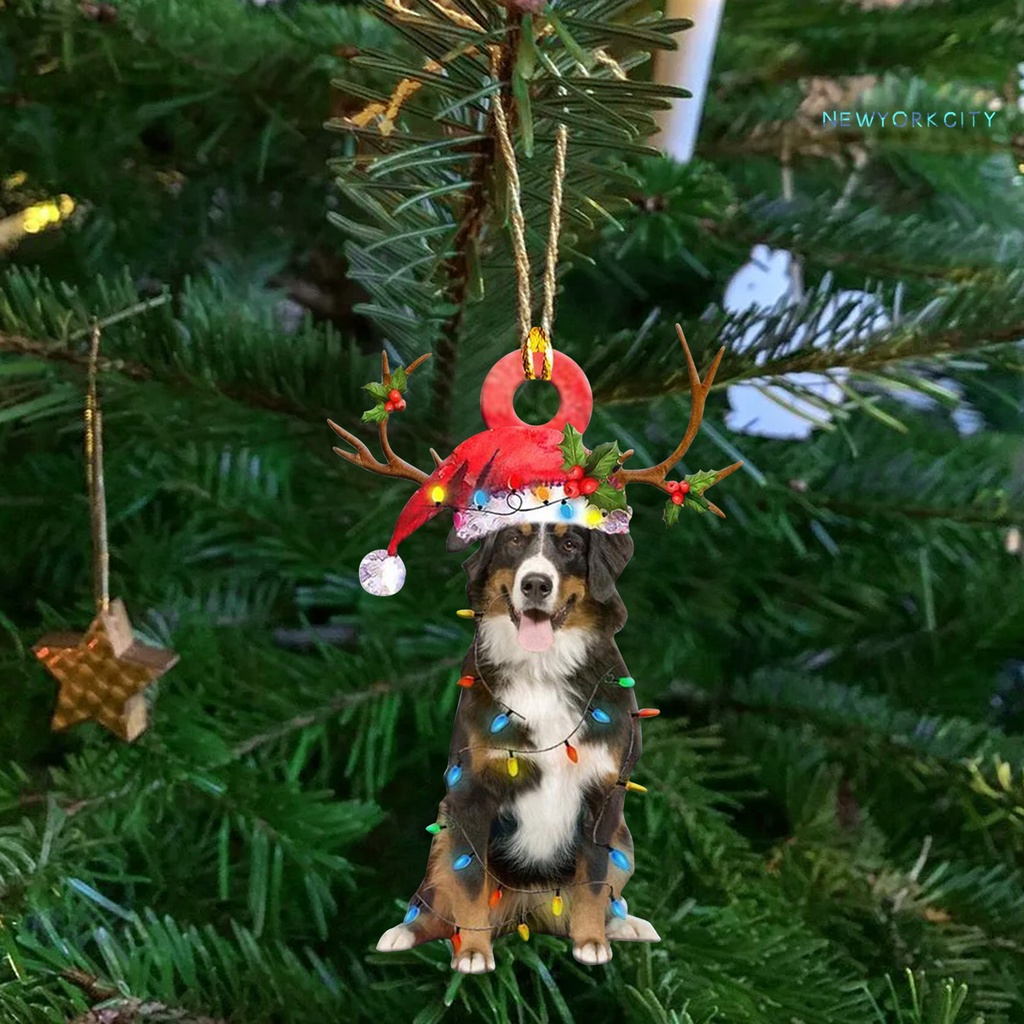 Chú Chó Gỗ Treo Trang Trí Giáng Sinh