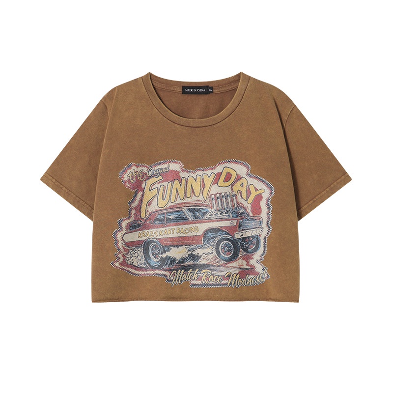 Áo Thun Cotton Ngắn Tay In Họa Tiết Thời Trang Mùa Hè Dành Cho Nữ