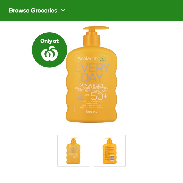 Kem chống nắng Woolworth Úc 500ml (đủ bill)
