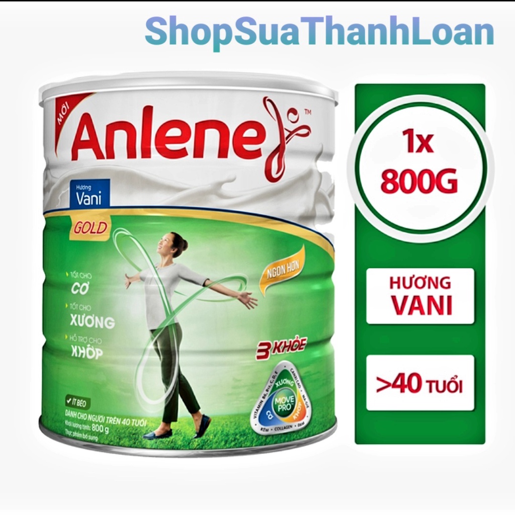 [HSD T5-2023] Sữa Bột Anlene GOLD Vani Lon 800g