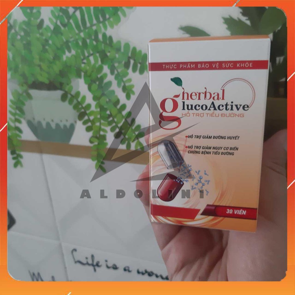 VIÊN UỐNG HERBAL GLUCOACTIVE - Hỗ Trợ Hạ Đường Huyết Cải Thiện Chỉ Số Ổn Định Sức Khỏe Toàn Diện - CHÍNH HÃNG HỘP 30V