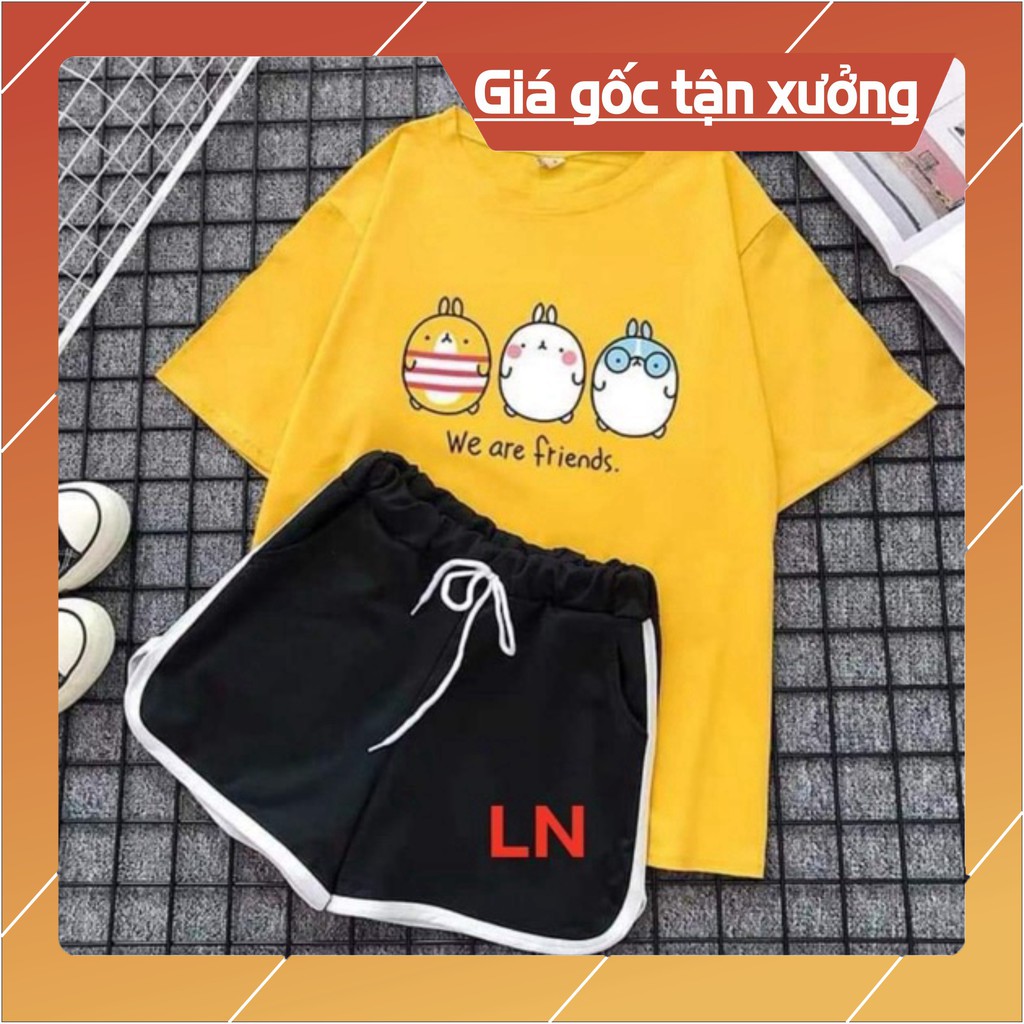 Sét áo ba quả trứng + quần đùi viền LN12