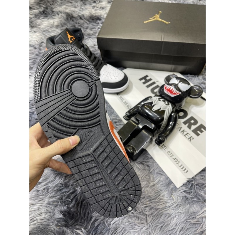 (Da bò like au)Giầy thể thao sneaker Mid Starfish Black Cam đen trắng HOT (ảnh thật + full size)