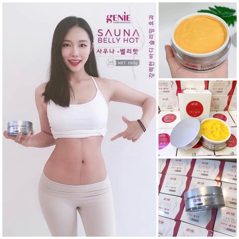 Gel tan mỡ Genie Sauna Belly Hot 150gr - tan mỡ bụng, đùi, bắp tay