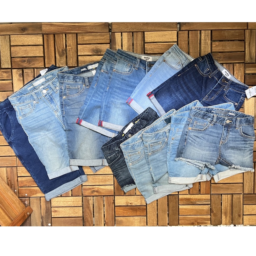 Quần short jeans trẻ em hàng xuất dư cho bé trai và bé gái 2 đến 10T