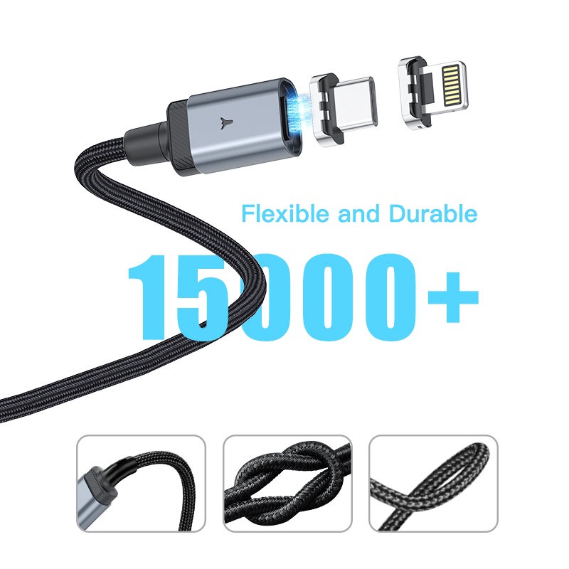 Dây Cáp KUULAA 65W LED USB C Từ Tính 27W Type C Sang Lightning PD Cho Huawei Xiaomi Samsung iPhone 14 13