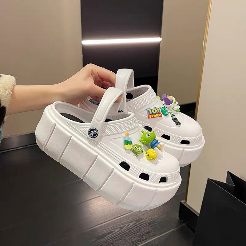Dép sục nữ 665 chất liệu EVA nhẹ đế cao 6 cm kèm sẵn sticker siêu xinh