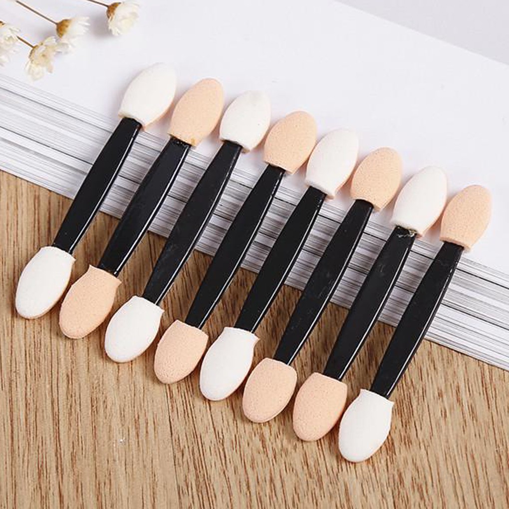 (Hàng Mới Về) Set 10 Cọ Trang Điểm Mắt Hai Đầu Dùng Một Lần Tiện Dụng