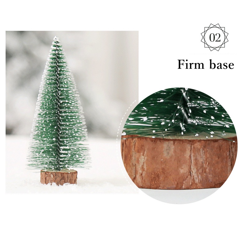 Cây Thông Giáng Sinh Nhỏ Màu Trắng Trơn Dùng Trang Trí