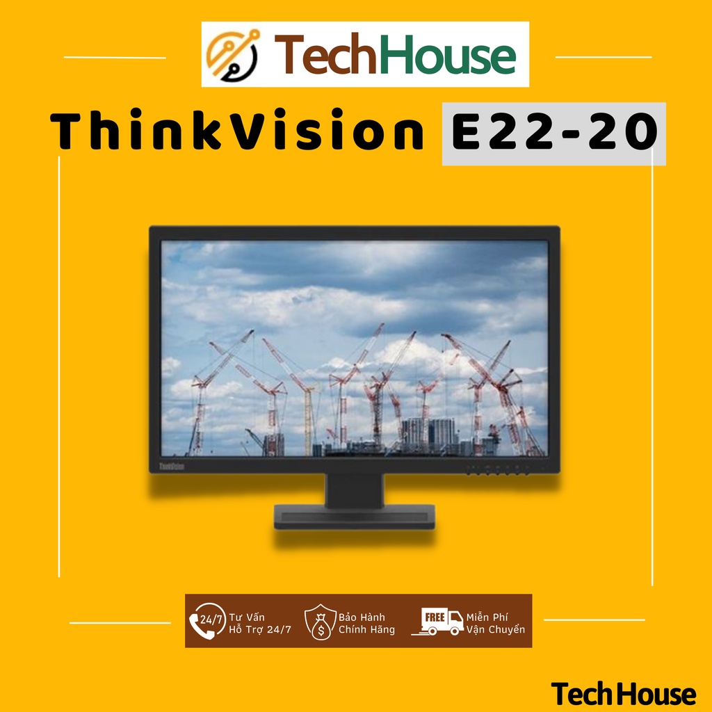 Màn hình Lenovo ThinkVision E22-20 (62A4MAR4WW) 21.5 inch | Full HD (1920 x 1080 - Bảo hành 36 Tháng | Tech House Offici | WebRaoVat - webraovat.net.vn