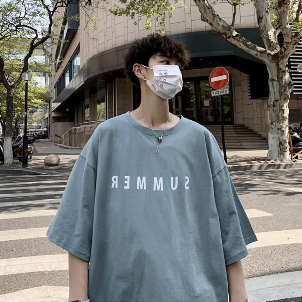 Áo thun from rộng tay lỡ - Thêu SUMMER - (ẢNH CHỤP THẬT 100%) - [ Supo Shop ] - Style Unisex [ FREESIZE 75KG ]