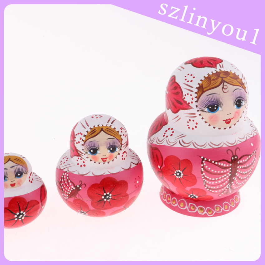 Bộ 10 Búp Bê Nga Matryoshka Bằng Gỗ
