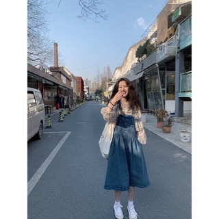 [Sẵn, Ship Ngay] Set Váy Yếm Váy, Yếm Bò Nữ Dài Thời Trang Hàn Quốc Áo Hoa Nhí Bánh Bèo Nữ Dáng Dài Chali SD005