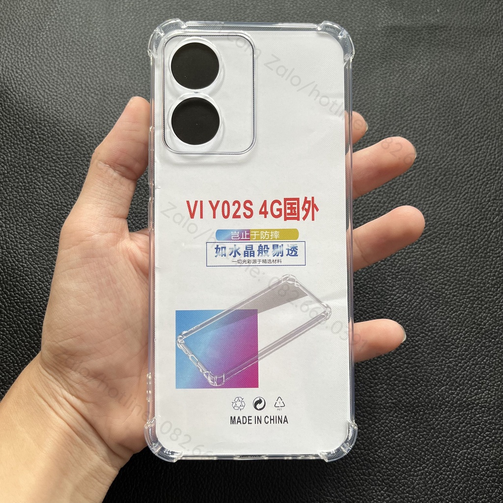 Ốp lưng Vivo Y02S 4G dẻo trong chống sốc bảo vệ cam bền đẹp