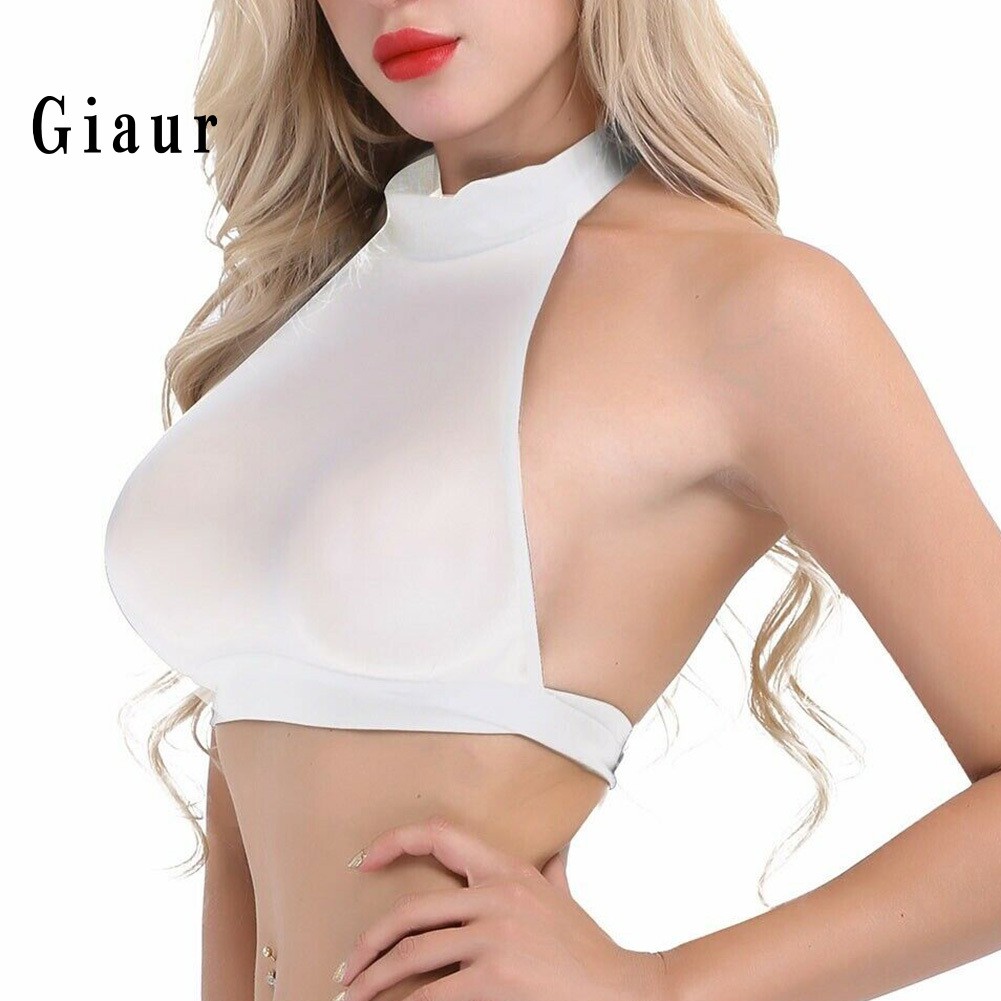 Áo Croptop Sát Nách Phối Lưới Gợi Cảm Cho Nữ