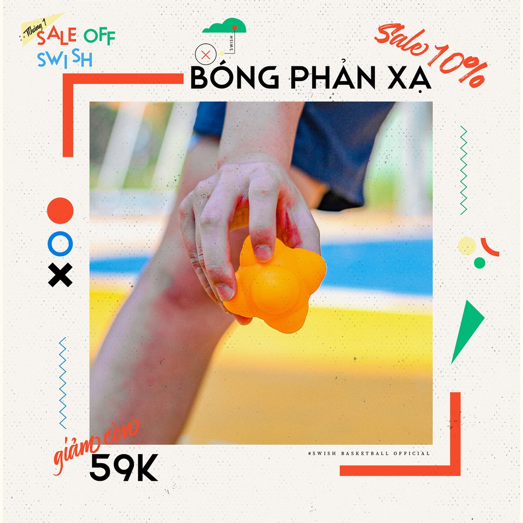 Bóng tập phản xạ nhanh Swish dùng cho các môn thể thao