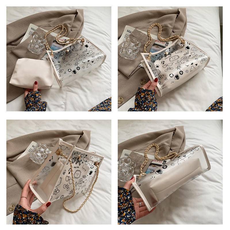 Túi Xách Tay/Đeo Vai Hình Vuông Nhỏ Trong Suốt Thời Trang Xuân Hè Dành Cho Mẹ Bỉm Sữa 2022