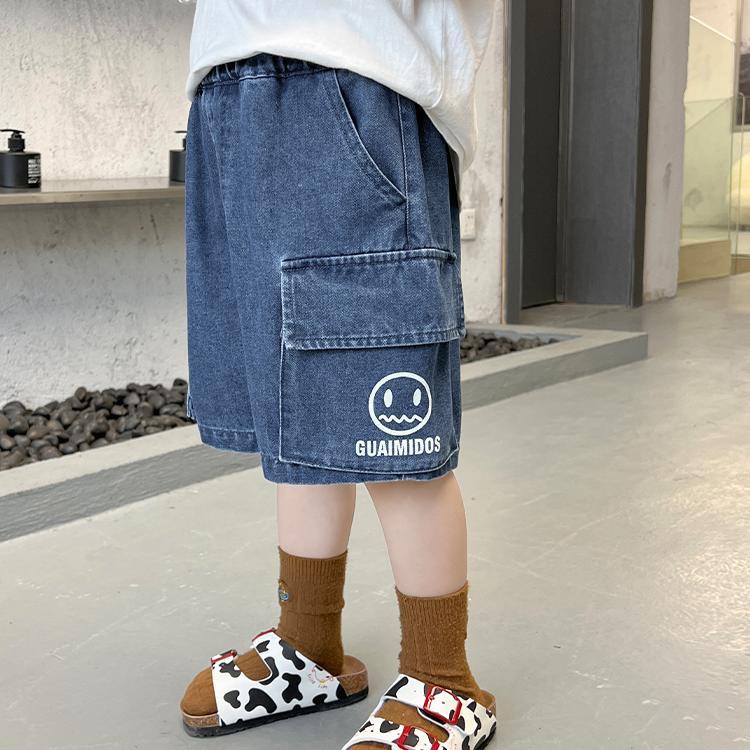 Quần Short Yếm Denim Phong Cách Mới Cho Bé Trai
