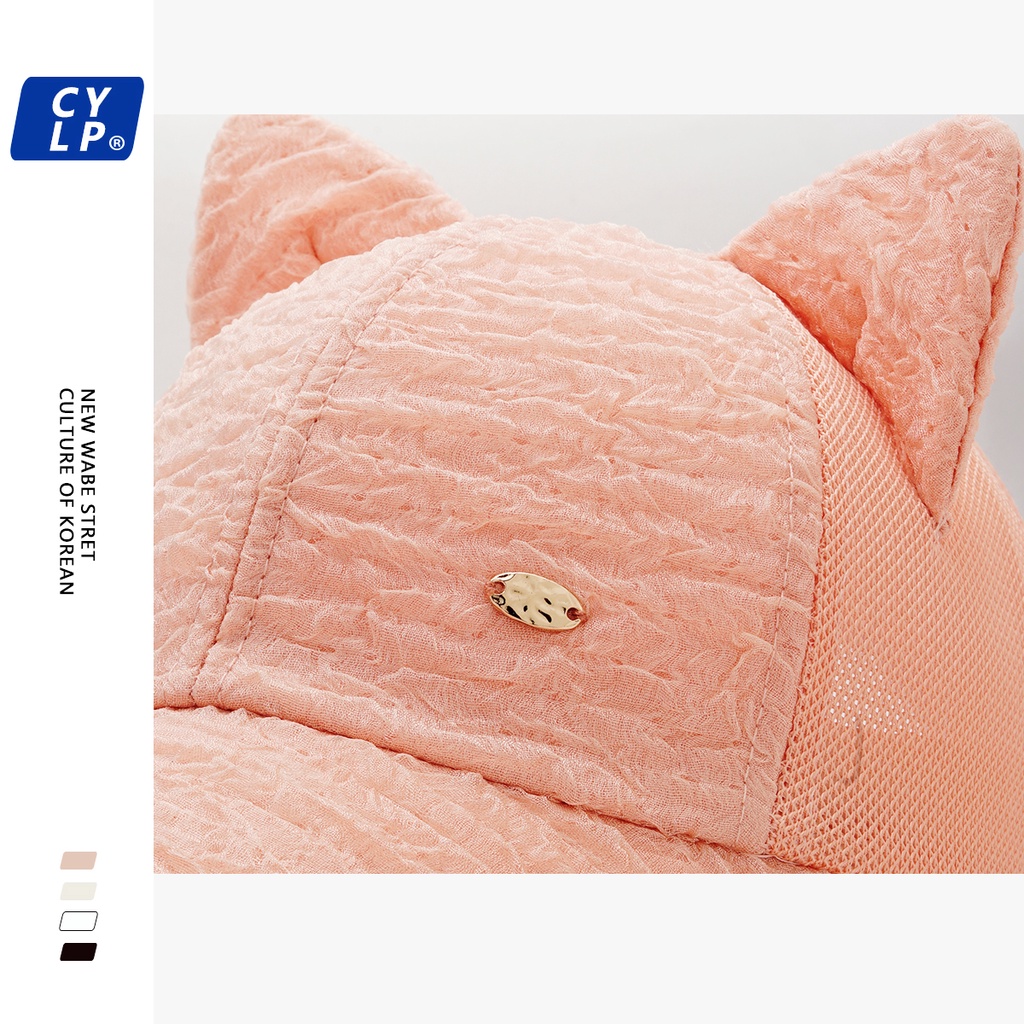 Nón Lưỡi Trai Tai Mèo Dễ Thương Phong Cách Hàn Quốc