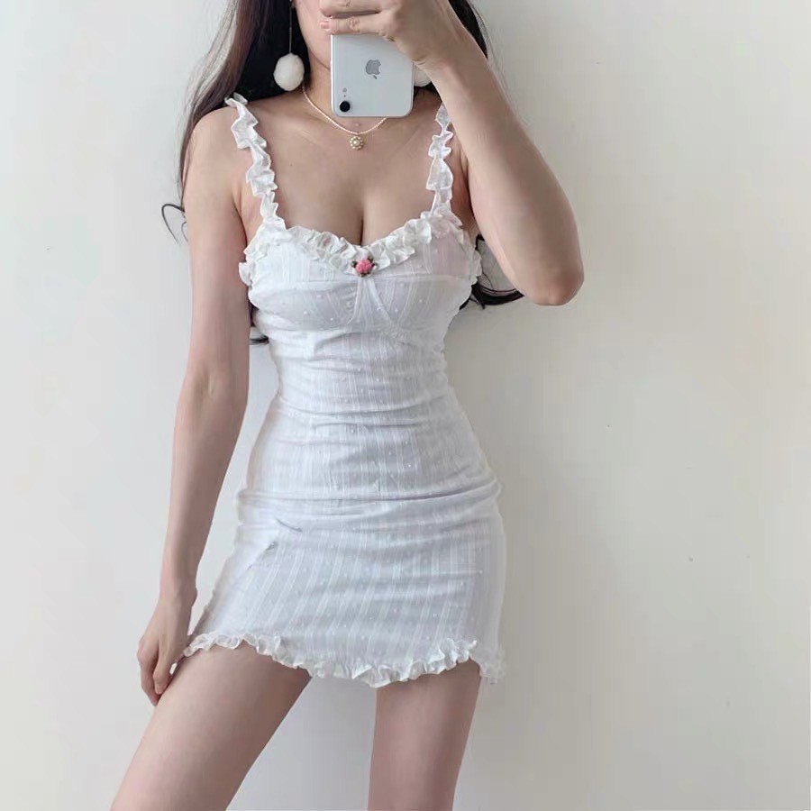 [SẴN] Đầm hai dây trắng gợi cảm, dễ thương ROSIE DRESS (Kèm ảnh thật) | BigBuy360 - bigbuy360.vn