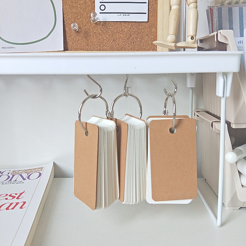 Sổ Tay Mini Bằng Giấy Kraft Có Vòng Nhẫn Kim Loại DIY