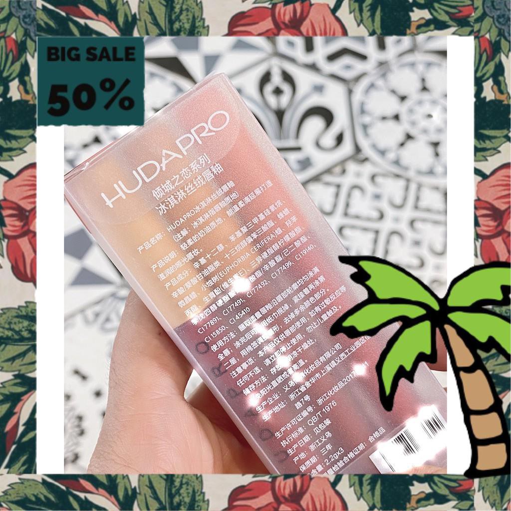 Set Son Kem 3 Cây HUDAPRO LOVE LIP GLAZE Chính Hãng Nội Địa | Thế Giới Skin Care