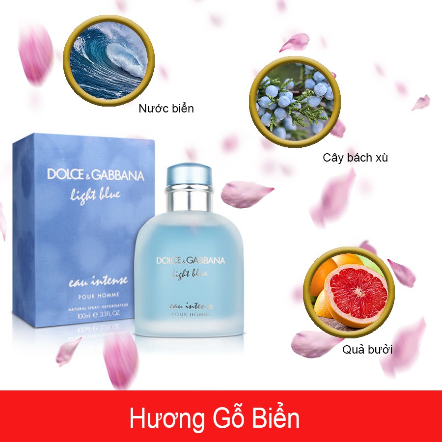 Nước Hoa Nam Dolce Gabbana Light Blue Eau Intense Pour Homme Chai 10ml Apa Store