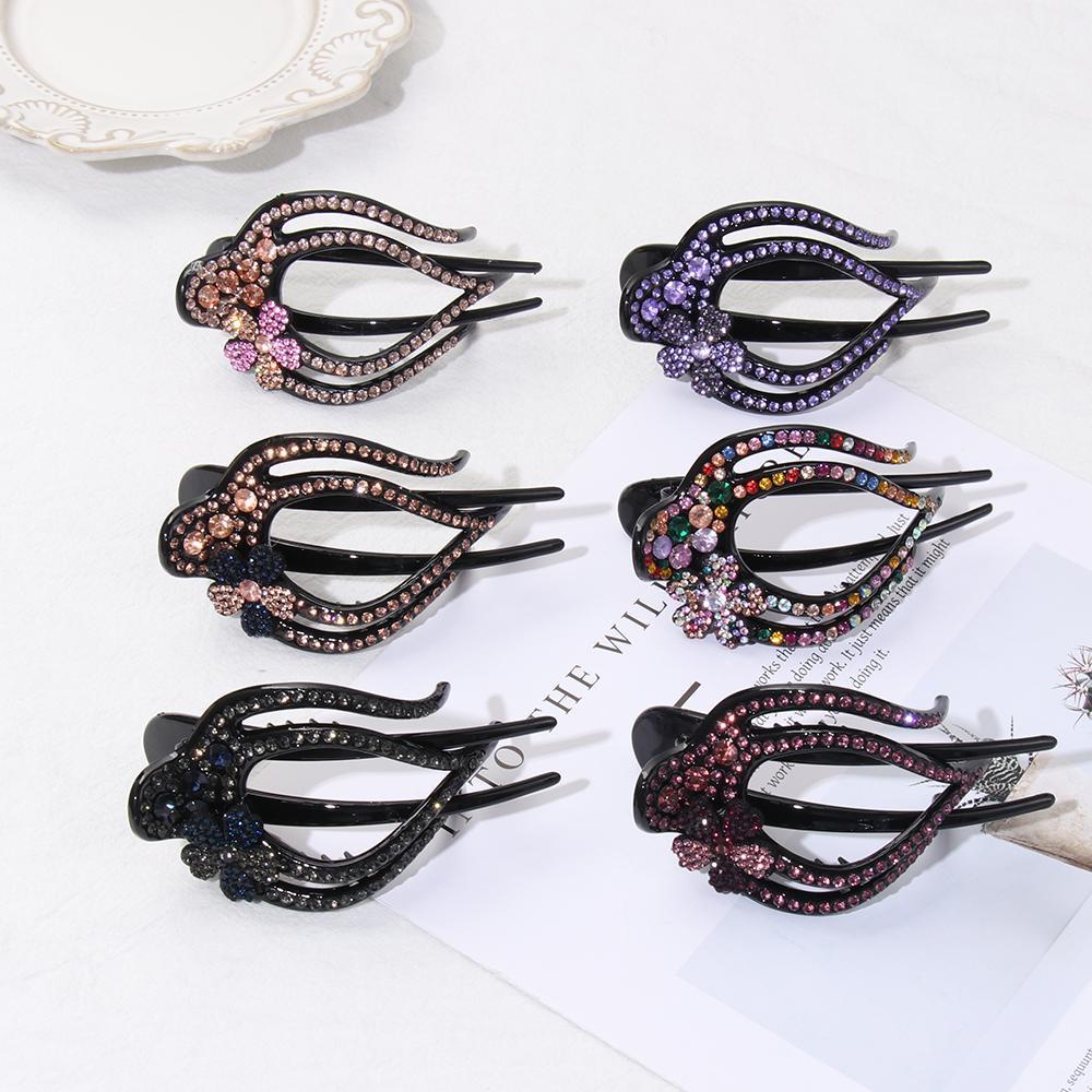 XIANTIN Kẹp Tóc Hình Hoa / Trái Tim Đính Đá Lấp Lánh