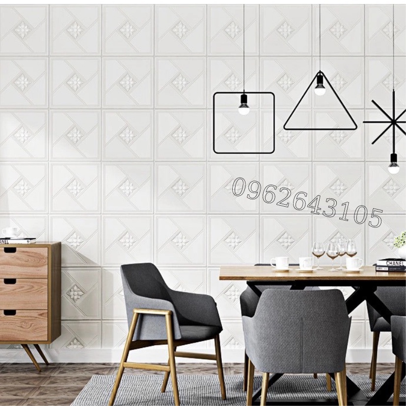 Xốp dán tường 3d- xốp dán tường hoa văn dày 4mm