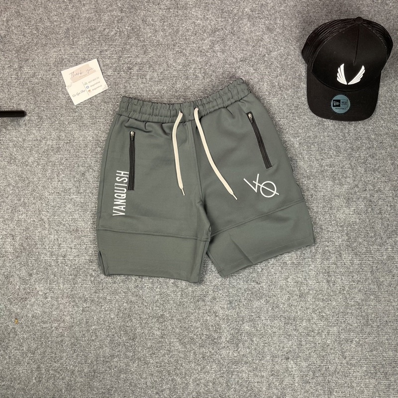 Quần thun nam thể thao DO GYM SHOP logo thêu, thun poly 4 chiều thoáng mát