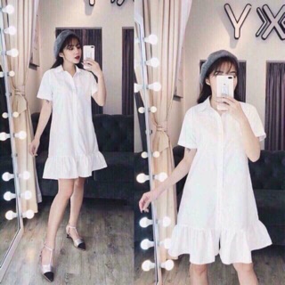 Sale Đầm sơ mi đuôi cá