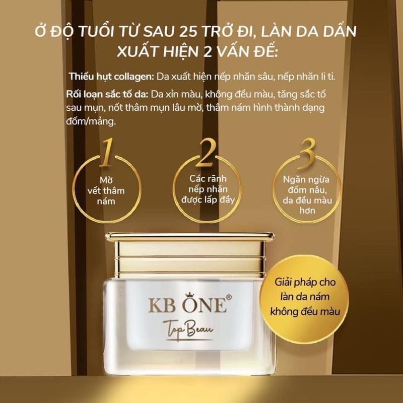 Kem Huyết Yến Giảm Nám KBOne Top Beau Tặng Ống Tế Bào Gốc